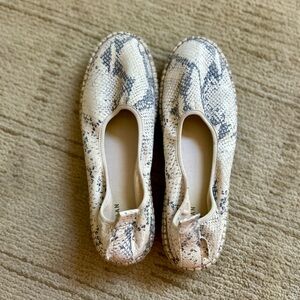 Cole Haan Ivory and Gray Espadrilles